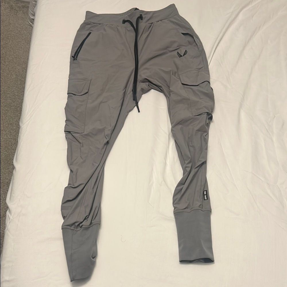 ASRV Green Cargo Pants with Tapered Fit